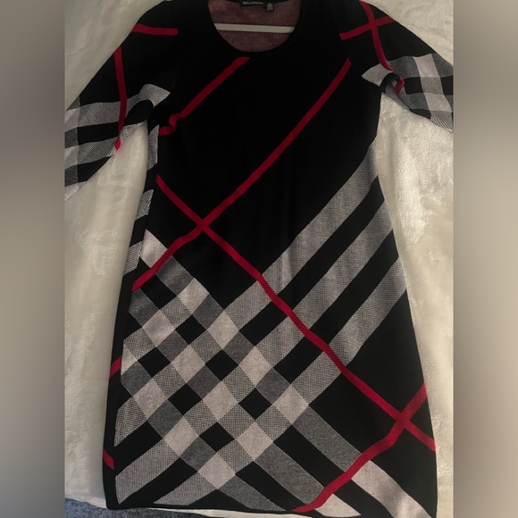 Nina Leonard plaid sweater dress - Picture 2 of 6